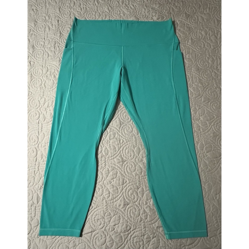 Lululemon Align High Rise 25" Leggings With Pockets Maldives Green Size 18